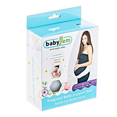 Baby Jem Pregnancy Support Waist Belt White XL