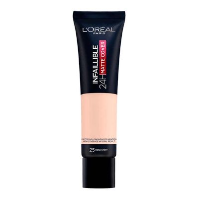 L'Oreal Paris Infallible 24H Matte Cover Foundation - 25 Rose Ivory - 30ml