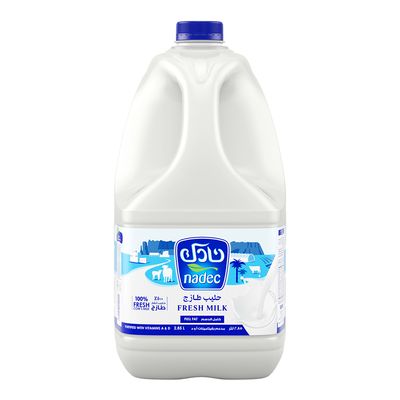 نادك حليب طازج كامل الدسم مدعم بالفيتامينات - 2.85 لتر