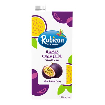 Rubicon Drink Passion Fruit No Added Sugar Imported 1 L