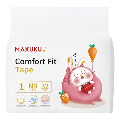 Makuku Diapers Comfort Fit With Tape For Newborn 32 Pieces