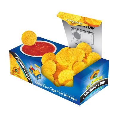 Elsabor Nacho Salted Corn Chips With Salsa Dip (Imported) - 155g