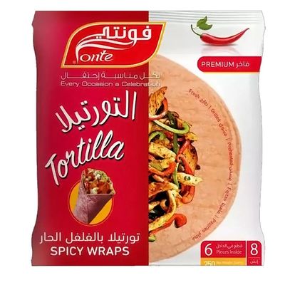 فونتي تورتيلا حارة 6 حبات 250 جرام
