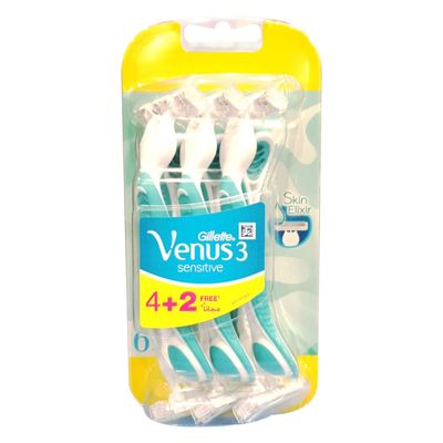 Venus Razor Sensitive 3 Blades 4+2 Free