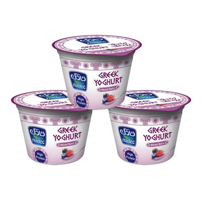 Nadec Greek Yogurt Mixed Berries 160 G 2+1 Free