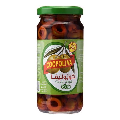 كوبوليفا زيتون اخضر شرائح حار 225 جرام
