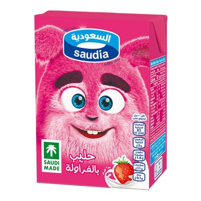 Saudia Long Life Milk Strawberry 200 ML