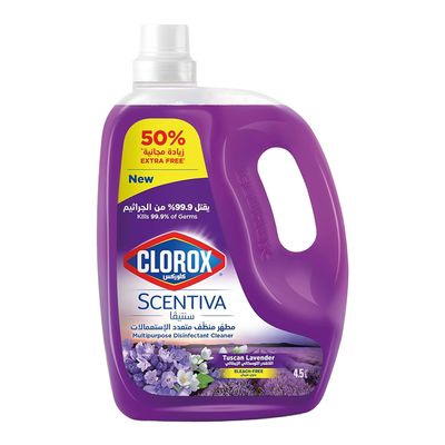 Clorox Scentiva Cleanser and Antiseptic Multi Purpose Tuscan Lavender Scent 4.5 L