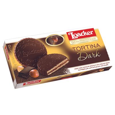 Loacker Wafer Tortina With Plain Dark Chocolate 126 G