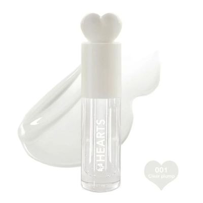 Hearts Lip Gloss Clear Plump 001 - 4.5ml