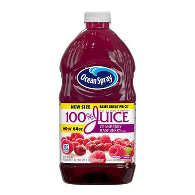 Ocean Spray Juice with Cranberry and Raspberry Flavor No Added Sugar (Imported) - 1.89L 