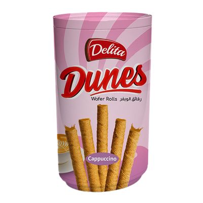 Delita Dunes Wafer Rolls Cappuccino Flavor -250g