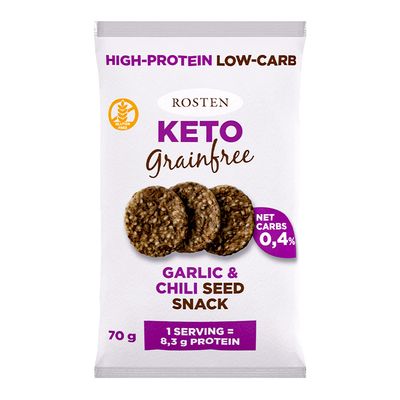 Rosten Snack Keto With Garlic Chili High Protein Gluten Free 70 G