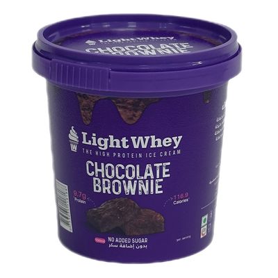 LightWhey Ice Cream With Brownie Flavor 9.7 G Of Protein No Added Sugar Imported 100 Ml