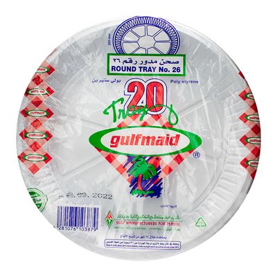 Gulfmaid Plastic Plates Round Number No.26 20 Pieces