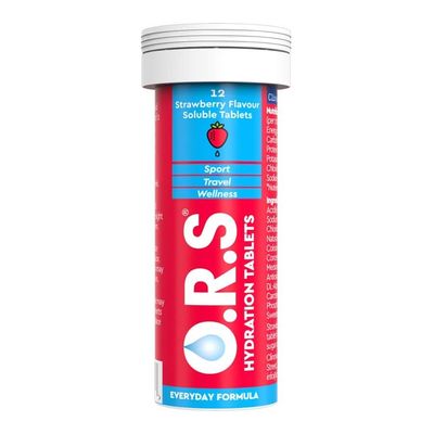  أو آر إس أقراص ترطيب بنكهة الفراولة  - 12 قرص