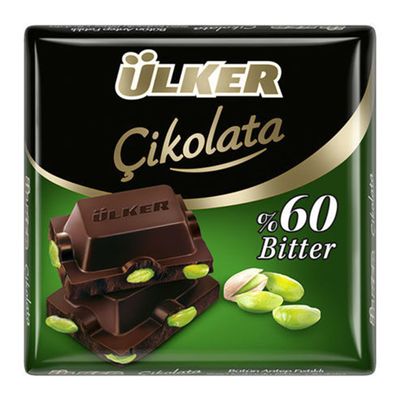 Ulker Dark Chocolate with Pistachio (Imported) - 65g