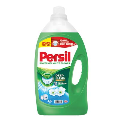 Persil Liquid Laundry Detergent Power Gel With White Flower Scent 4.8 L