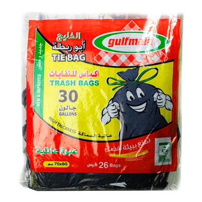 Gulfmaid Trash Bags Tie 30 Gallon