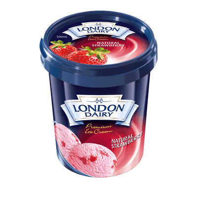 لندن ديري آيس كريم فراولة 500 مل