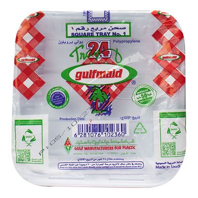 Gulfmaid Plastic Plates Square No.1 24 Pieces