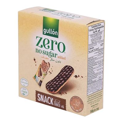 Gullon Zero Biscuit Coated With Dark Chocolate Sugar Free 150 G