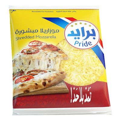 برايد شبيه جبن موزاريلا مبشورة كامل الدسم 400 جرام