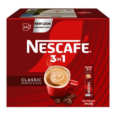 Nescafe Coffee Sachets Classic 3 in 1 20 G x 24
