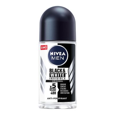 Nivea Deodorant Roll On For Men Invisible For Black and White - 50ml