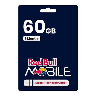 Red Bull Mazaji Data Recharge Card 60 GB 1 Month