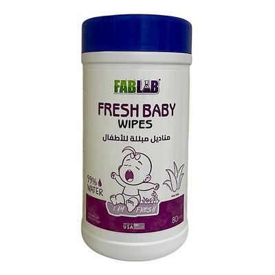 Fab Lab Fresh Baby Wipes - Alcohol free - 80pcs