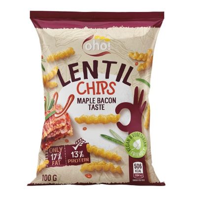 Oho Chips Lentil With Maple Bacon Taste Imported 100 G