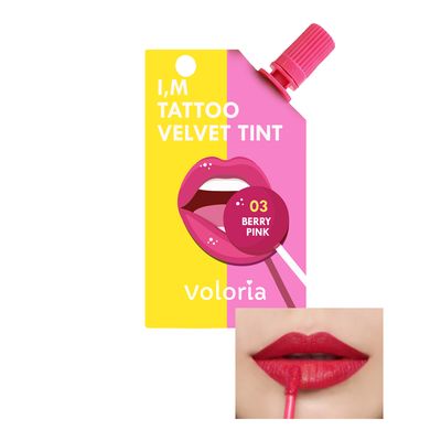 Voloria I'm Tattoo Velvet Tint Lip & Cheeks Tint - 03 Berry Pink
