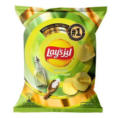 Lay's Salt & Vinegar Potato Chips - 45g