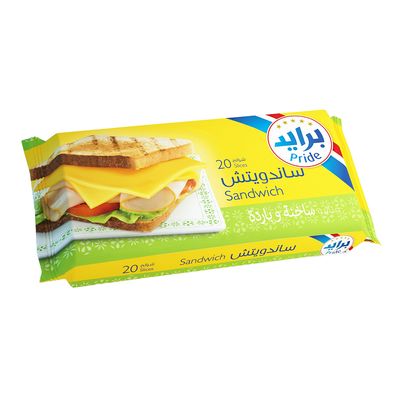 برايد شبيه جبن شيدر شرائح ساندويتش 400 جرام