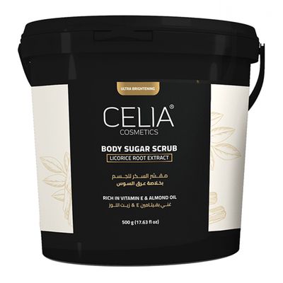 Celia Body Scrub Sugar With Licorice Extract For All Skin Types 500 G