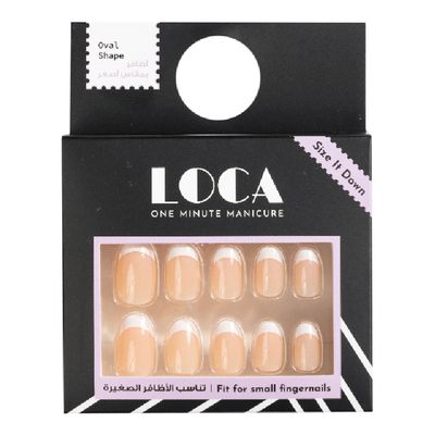 Loca Nails for Small Finger Nails - Oval No.7 -  french natural