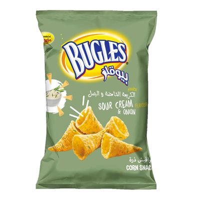 Bugles Corn Snack Sour Cream And Onion Flavor 120 G