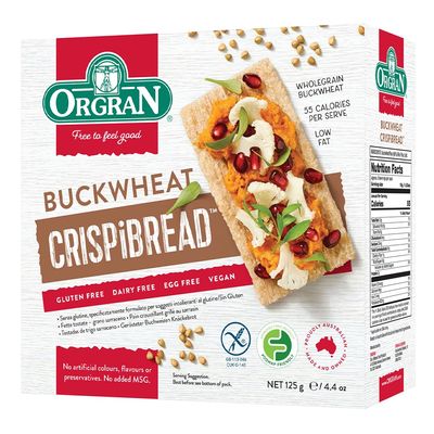 Orgran Buckwheat Crispibread Bread Gluten Free 125 G