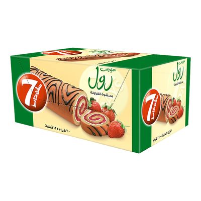 7Days Swiss Roll Strawberry 20 G × 12 Box
