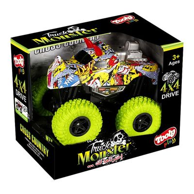 Tooly Play Toy Monster Friction Powered Push And Go Cars