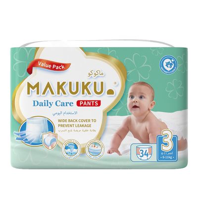 Makuku Diapers Daily Care Pants Size 3 34 Pieces