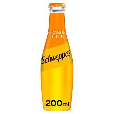 Schweppes Juice Orange Flavour Glass Imported 200 ML