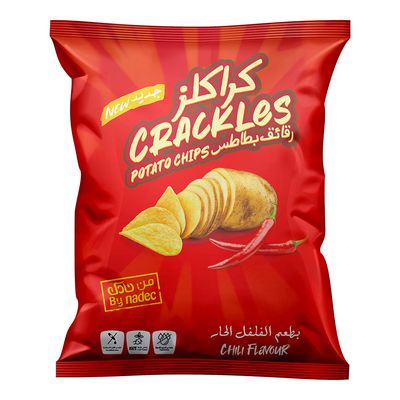 Nadec Crackles Potato Chips Chili Flavor - 155g