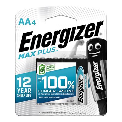Energizer Battery Max Plus AA 4 Pieces