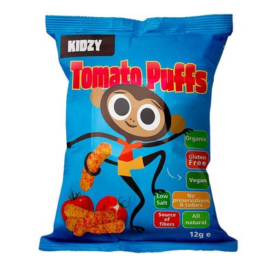 Kidzy Corn Puffs With Tomatoes Organic 12 G
