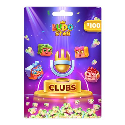 بطاقة كلوبز لودو ستار – 100 دولار (قلوب)