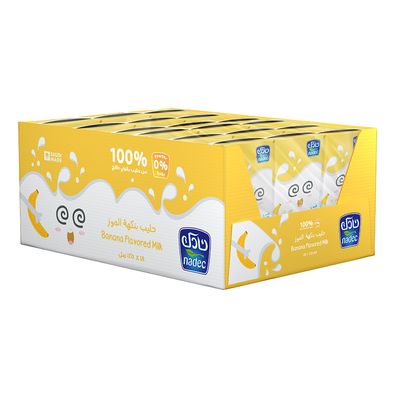 Nadec Flavored Milk With Banana - 125ml × 18