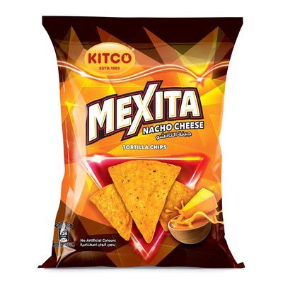 Kitco Mexita Tortilla Chips - Nacho Cheese Flavor - 180g