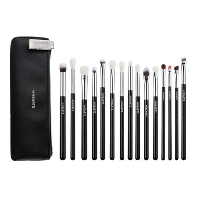 Hearts Luxury Eye Makeup Brush Set - 15 Pieces